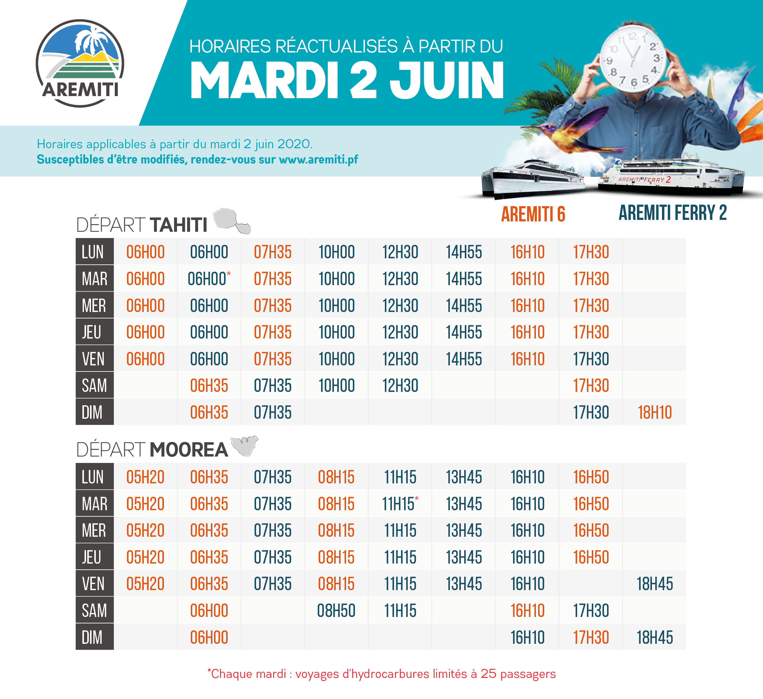 Les horaires des bus pour l'Université • TNTV Tahiti Nui Télévision